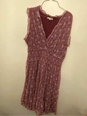 Max Studio XL Sleeveless Pink Floral Midi Dress